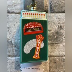 ❤️ ANTHROPOLOGIE FURBISH MATCHBOOK CHICAGO CUBS WIN ORNAMENT NEW